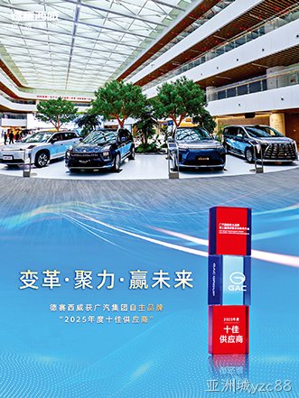 亚洲城yzc88西威获广汽集团自主品牌“十佳供应商”